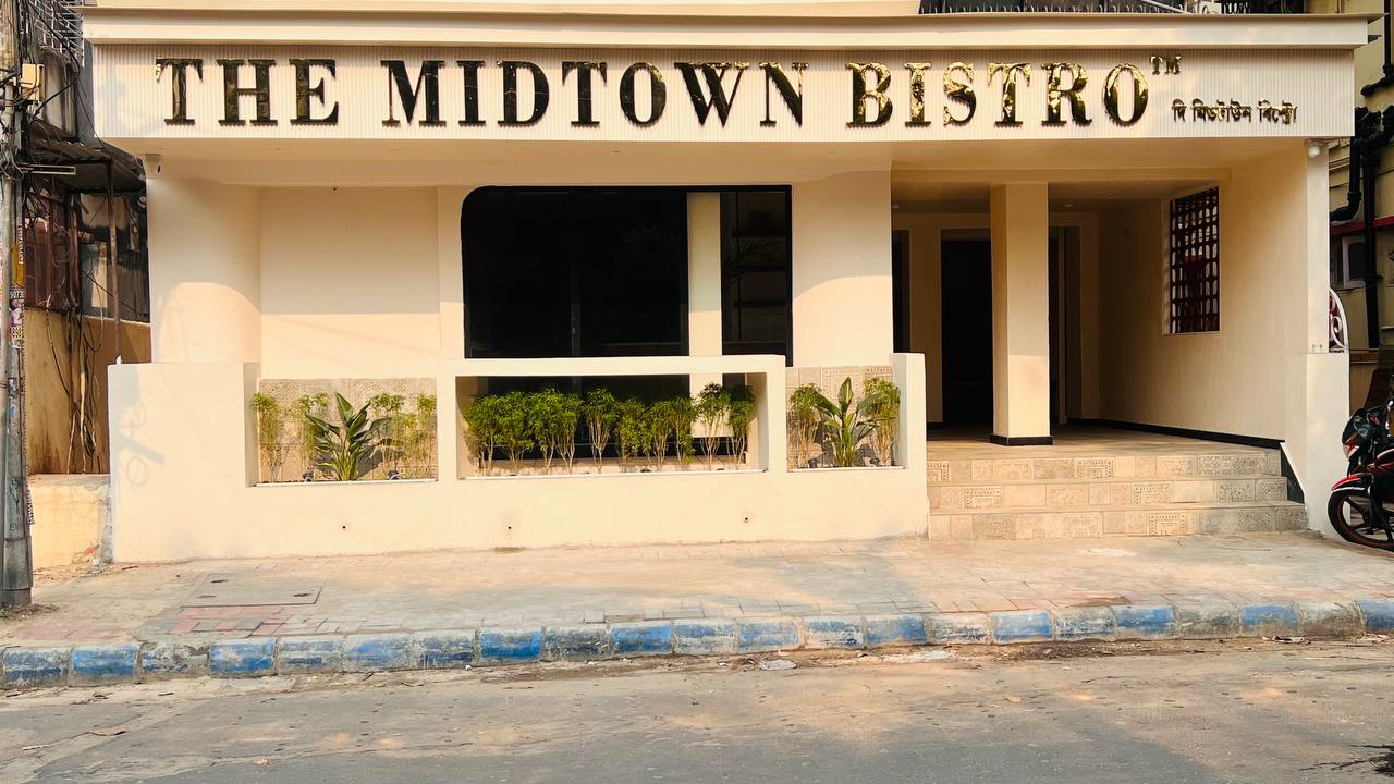 Exterior of The Midtown Bistro café in Salt Lake, Kolkata